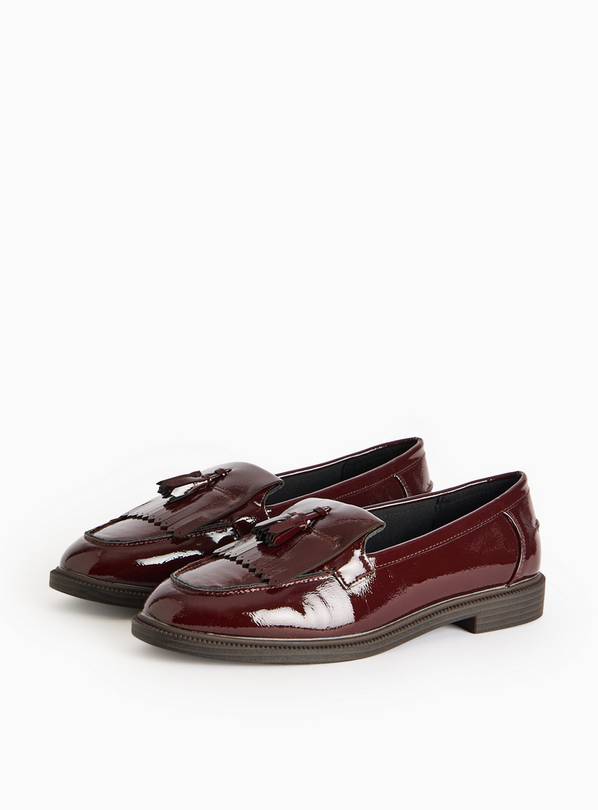 Burgundy Patent Loafers 3